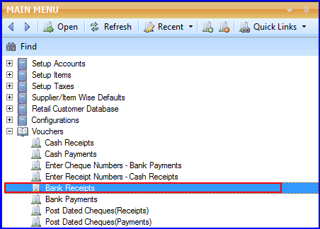Bank Receipts